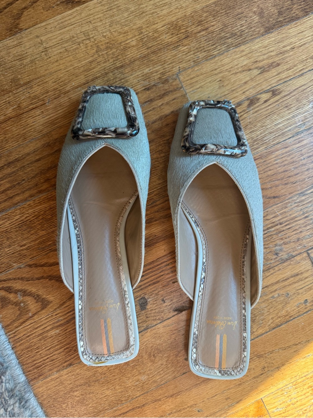 Sam Edelman Lavina Mules with Decorative Buckle sz: 8.5